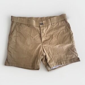 Woof Shorts Mens Large Tan Commando Freeball Chino Mesh Lined Preppy